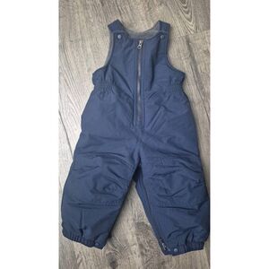 Lands' End Kid's Snow Bibs Size 12-18M Blue Boy's Girl's Unisex Winter Pants